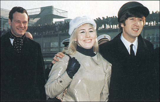 John and Cynthia Lennon at Heathrow Airport