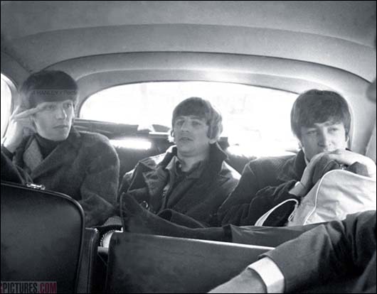 The Beatles on the way to the Plaza Hotel