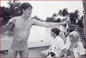 The Beatles First US Visit: Miami: Waterskiing
